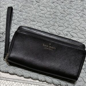 Kate Spade Black Textured Wristlet